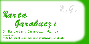 marta garabuczi business card